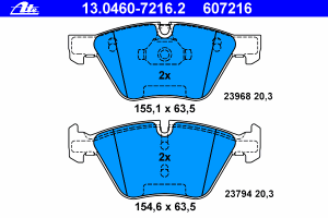 КОЛОДКИ ПЕР BMW E81_E87_E90_E91_E92 1,8_2,0_2,5_3,0D_1,8_2,0_2,5_3,0 05-