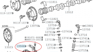 Направляющая цепи ГРМ TOYOTA CAMRY 11-_HIGHLANDER_RX270 1-2AR#