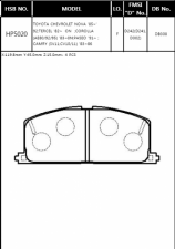 Колодки тормозные дисковые передн TOYOTA: CAMRY 82-88, CARINA 83-93, CELICA 89-91, COROLLA 83-97, STARET 89-99