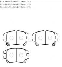 Колодки тормозные дисковые LEXUS: RX300 02-03 _ TOYOTA: Harrier 01,08-