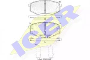 Колодки торм.диск. IX 35 2.0 ALLROAD, 2.0, 2.4 ALLROAD, 2.0 CRDI ALLROAD, 2.0 CDRDI.