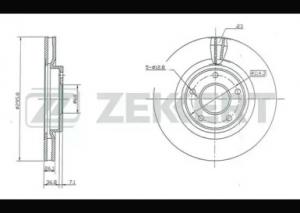 Диск торм, перед, Nissan Qashqai _ +2 (J10) 07-  X-Trail (T31) 07-  Juke (F15) 10-