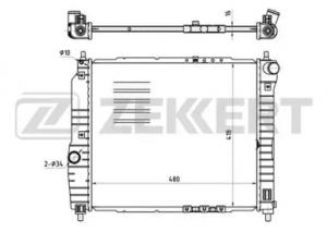 Радиатор охлаждения двигателя Chevrolet Aveo (T250  T255) 05-  Daewoo Kalos (KLAS) 02-