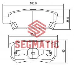 КОЛОДКА ТОРМ ДИСК ЗАД MITSUBISHI LANCER 16 20032008 MITSUBISHI LANCER 16 2003 MITSUBISHI LANC