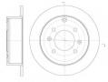 Диск тормозной задн, HYUNDAI SONATA 2,0-2,5 98-01
