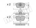 22-0962-0_колодки дисковые задние!_ BMW 1 F20 1,6_1,8_2,0D 11>