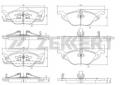 Колодки торм, диск, передн, Opel Astra F 91-  Astra G 98-  Astra H 07-