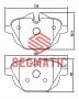 Колодка торм диск зад Bmw 5 2,0 2011-, Bmw X3 2,0 2011-, Bmw X3 2,0 2010-